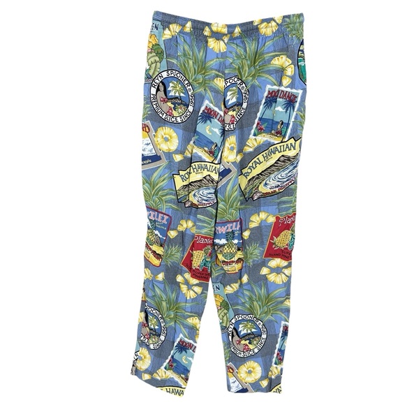 REYN SPOONER Vintage Top Pants Set Hawaii Pineapple Graphic Print - Picture 6 of 9